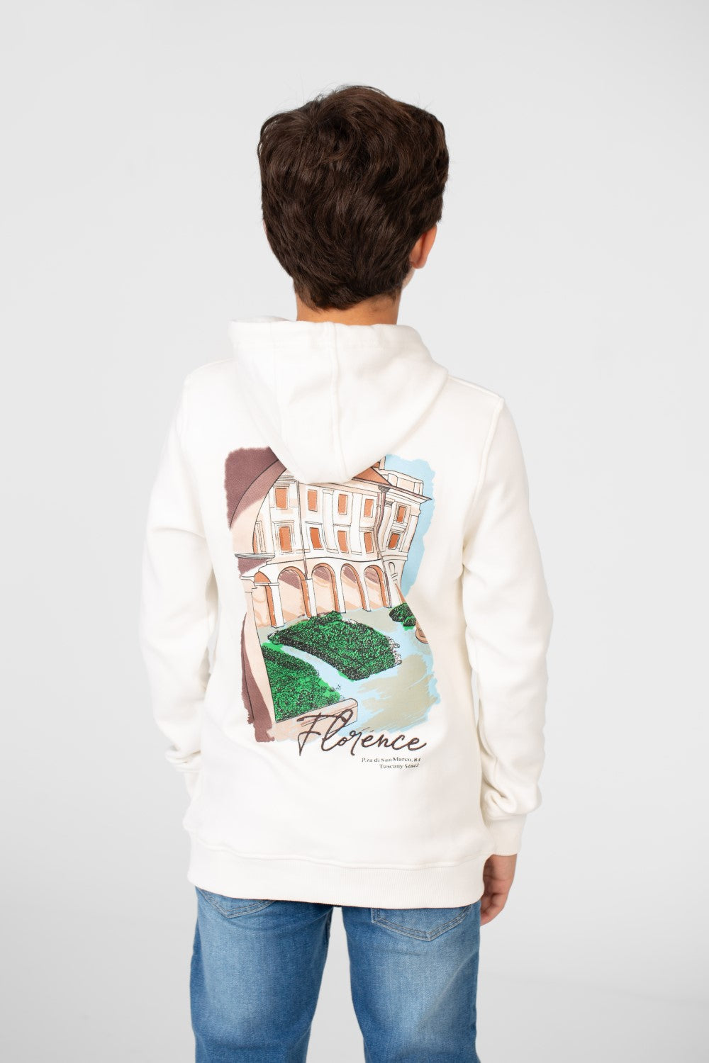 Boy's Hood Sweatshirt With Graphic Print