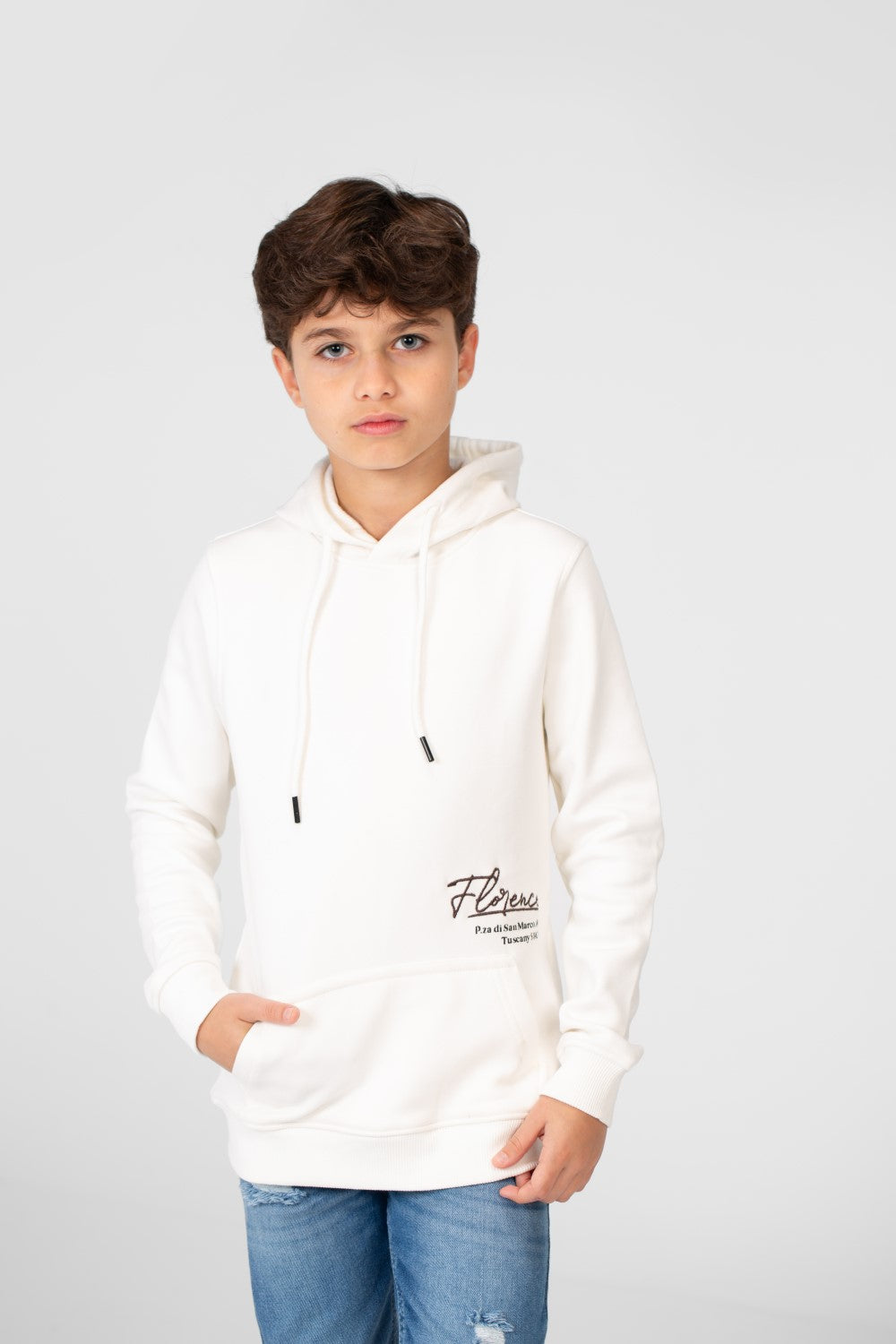 Boy's Hood Sweatshirt With Graphic Print