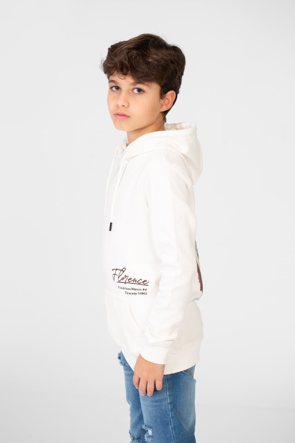 Boy's Hood Sweatshirt With Graphic Print