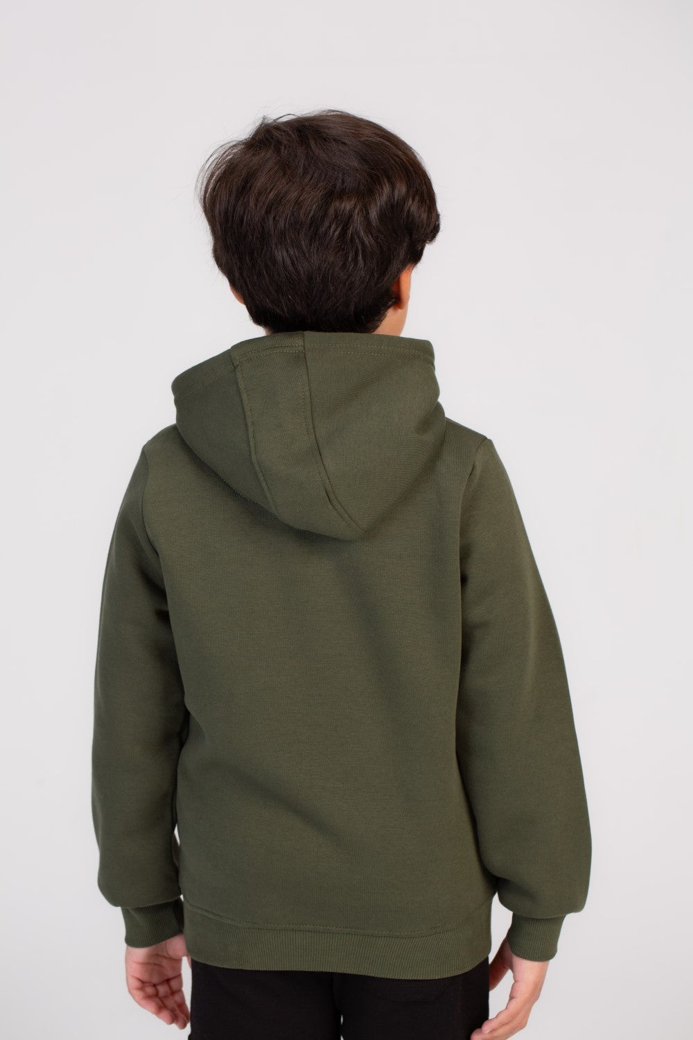 Boy's Hoodie Front Printed Hooded Comfort Melton Padded Sweatshirt Perfect For Chilly Days