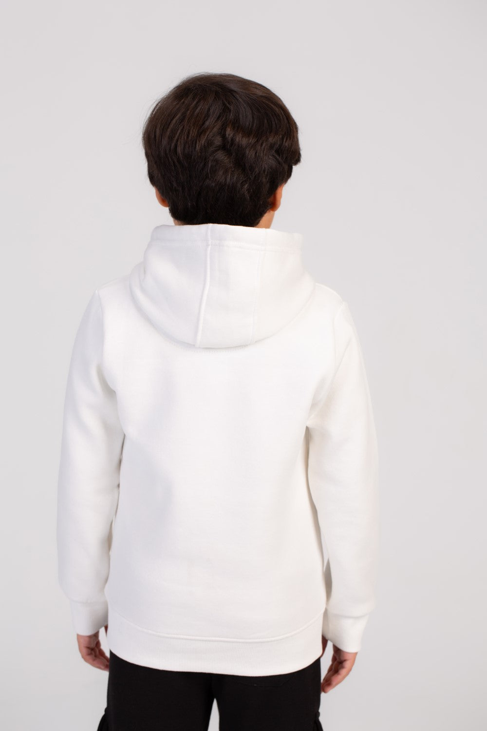 Boy's Hoodie Front Printed Hooded Comfort Melton Padded Sweatshirt Perfect For Chilly Days