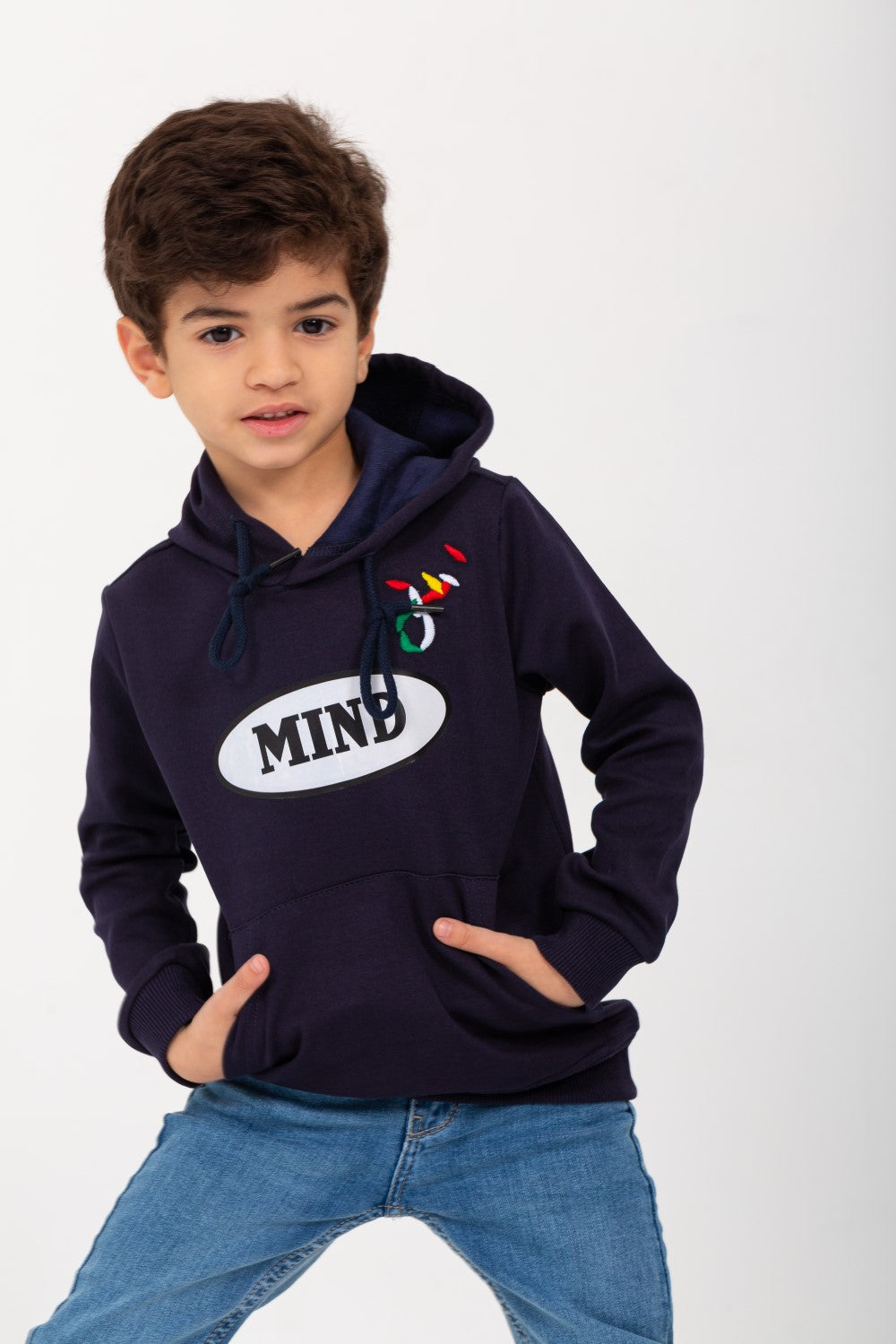 Boy's Back & Front Unique Print Hoodie Padded Hooded Sweatshirt