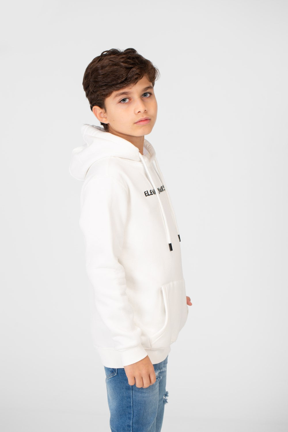 Boy's Hood Sweatshirt With Elevate Your Style Print