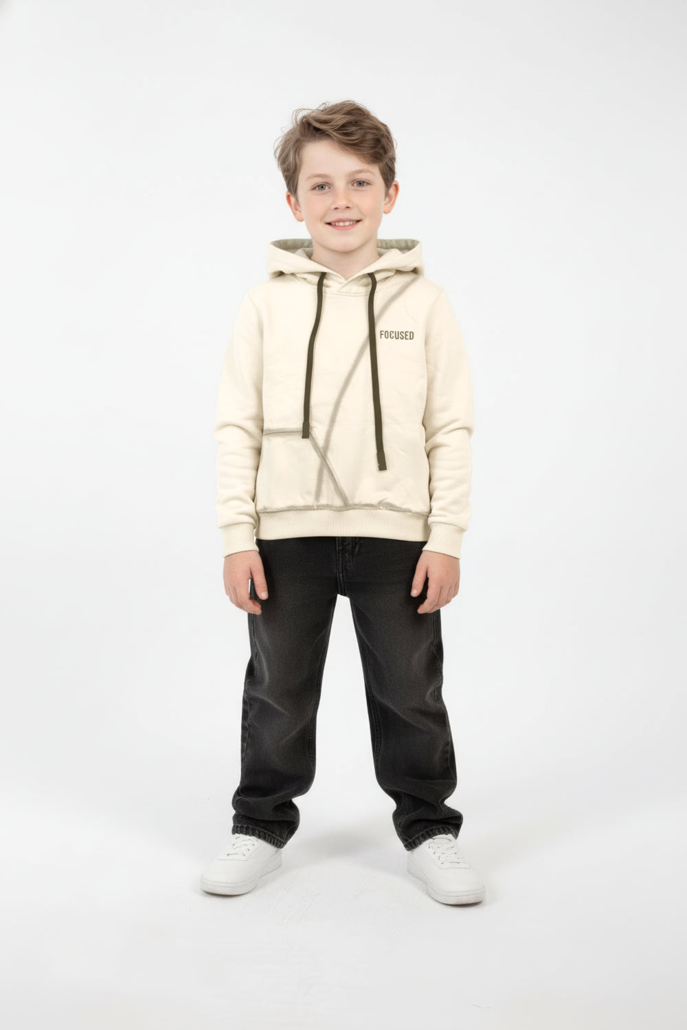 Boy's Milton Slim Fit Hoodie Sweatshirt With A Modern Design