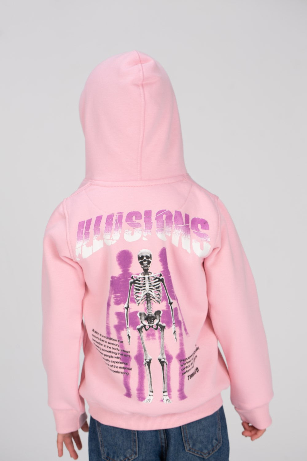Boy's Hoodie Front & Back Printed Hooded Comfort Melton Padded Sweatshirt