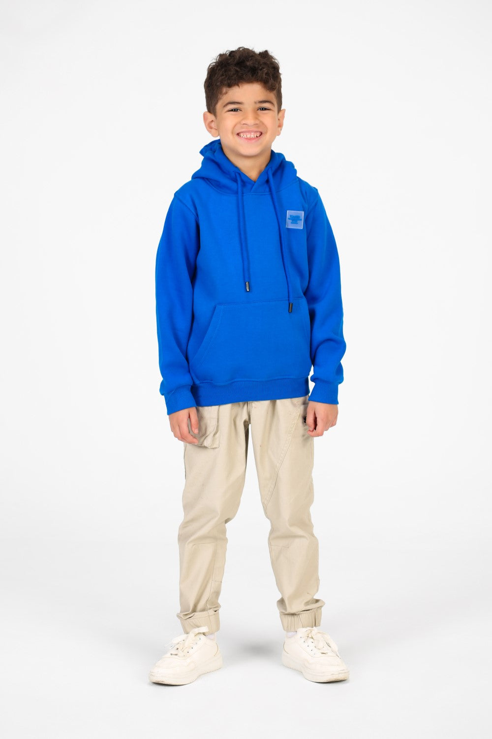 Boy's Basic Hoodie Sweatshirt With Kangaroo Pocket On The Front