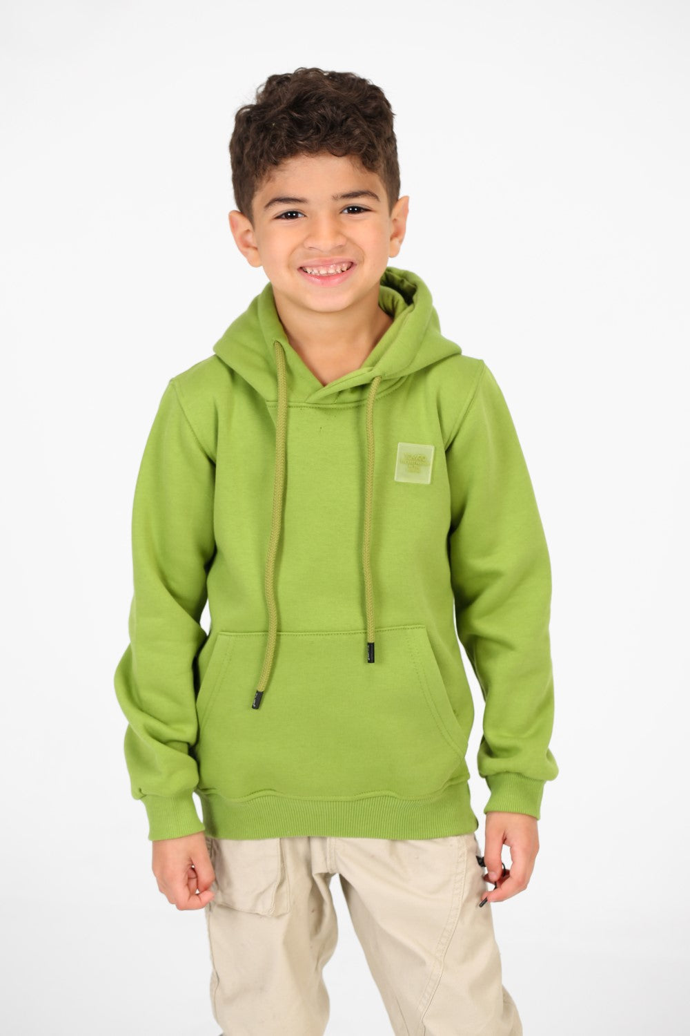 Boy's Basic Hoodie Sweatshirt With Kangaroo Pocket On The Front