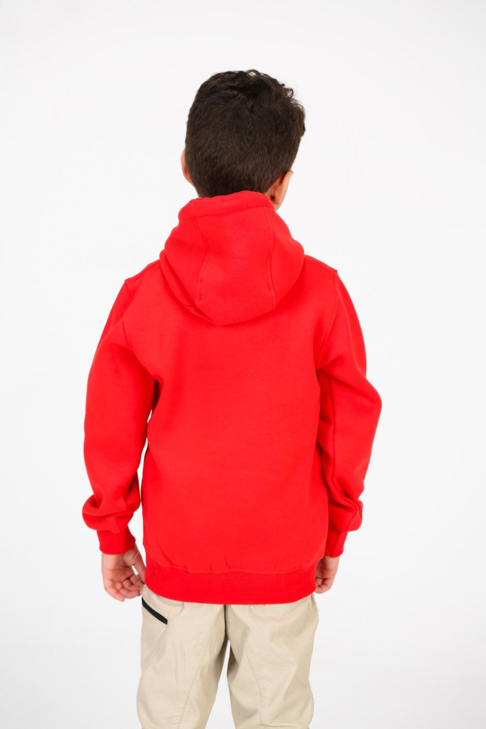 Boy's Basic Hoodie Sweatshirt With Kangaroo Pocket On The Front