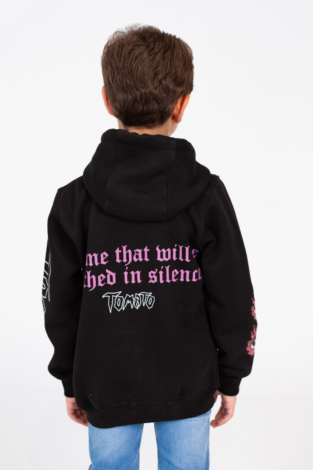 Boy's printed Hooded Sweatshirt With Long Sleeves