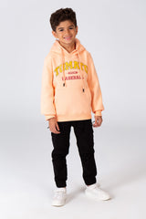 Boy's Hoodie Sweatshirt With Tomato Print And Kangaroo Pocket On The Front