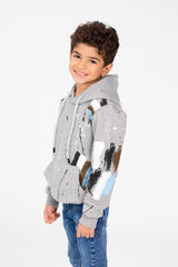 Boy's Hoodie With Colorful Print And Long Sleeves