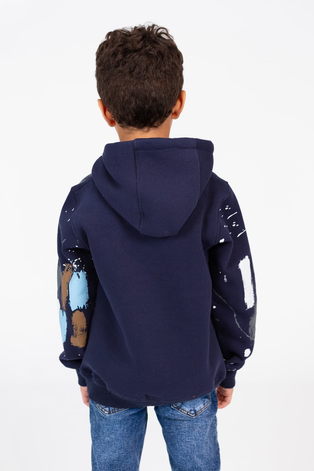 Boy's Hoodie With Colorful Print And Long Sleeves