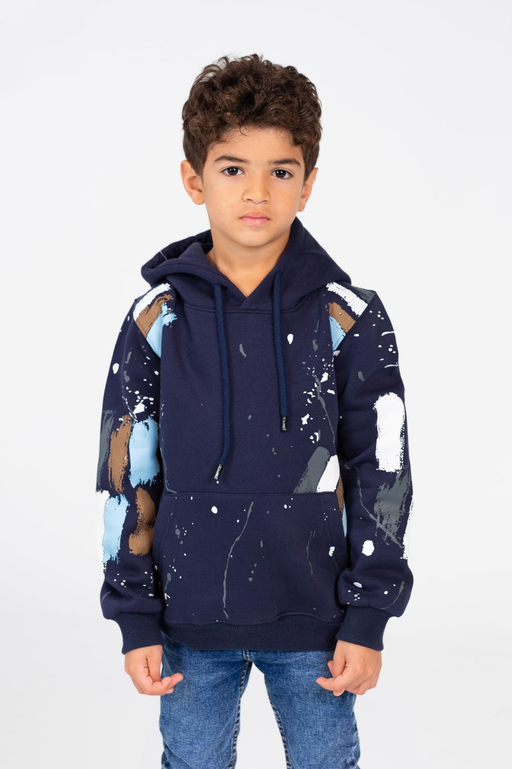 Boy's Hoodie With Colorful Print And Long Sleeves