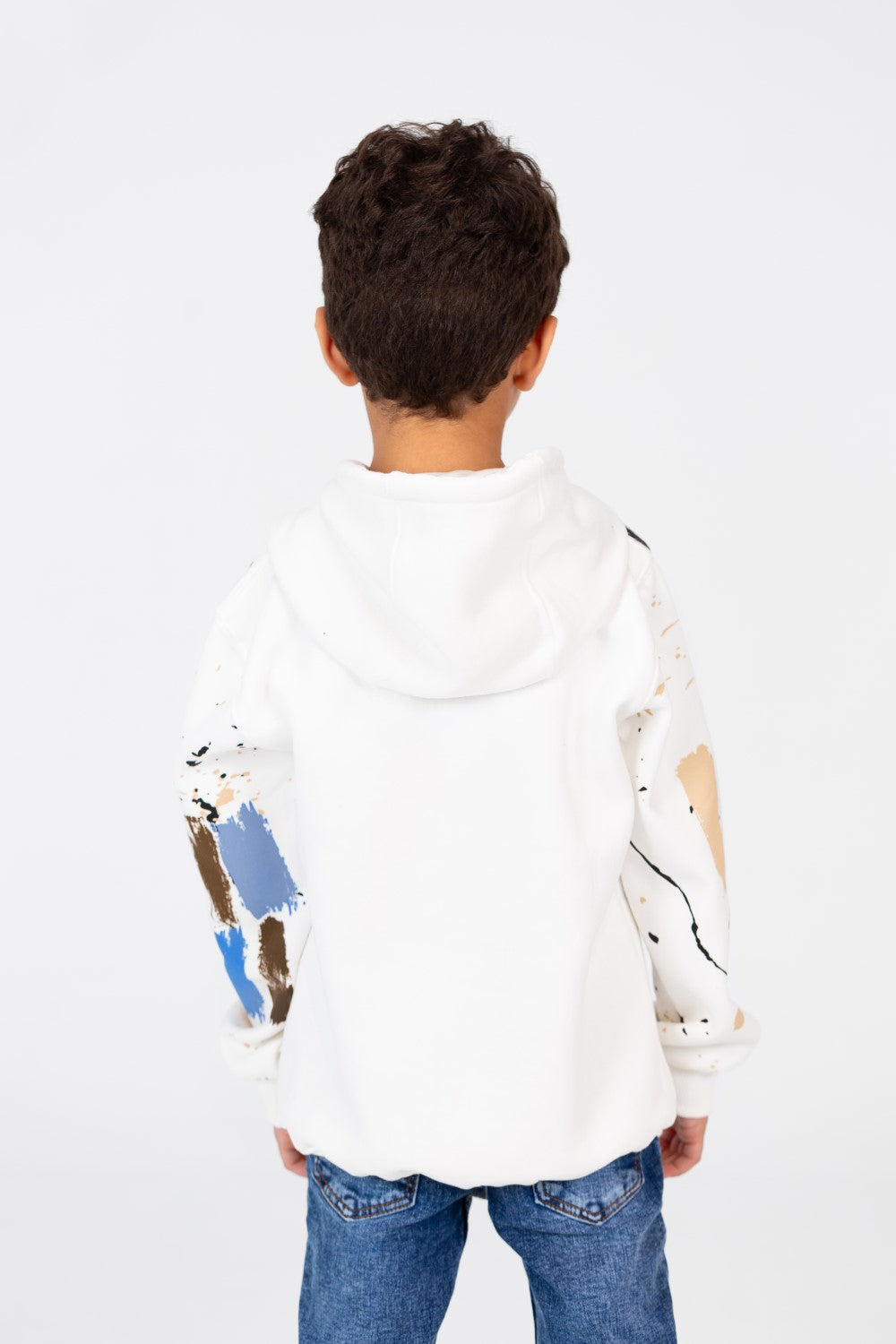 Boy's Hoodie With Colorful Print And Long Sleeves