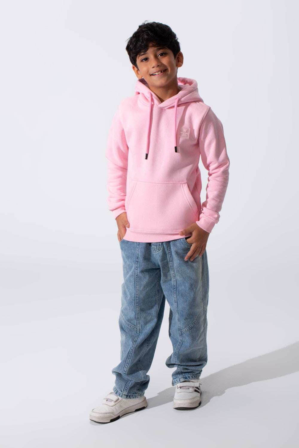 Boy's Slim Fit Hoodie Sweatshirt With A Front Kangaroo Pocket And Long Sleeves