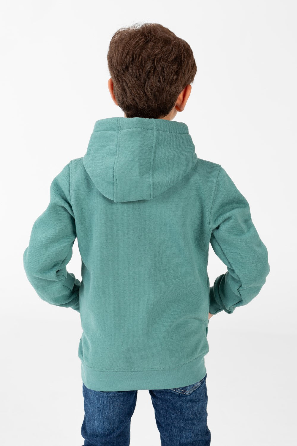 Boy's Sweatshirt With Hood And Print On The Front