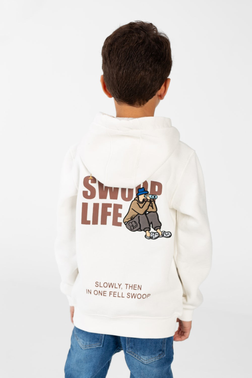 Boy's Sweatshirt With Hoodie Cut And Kangaroo Pocket