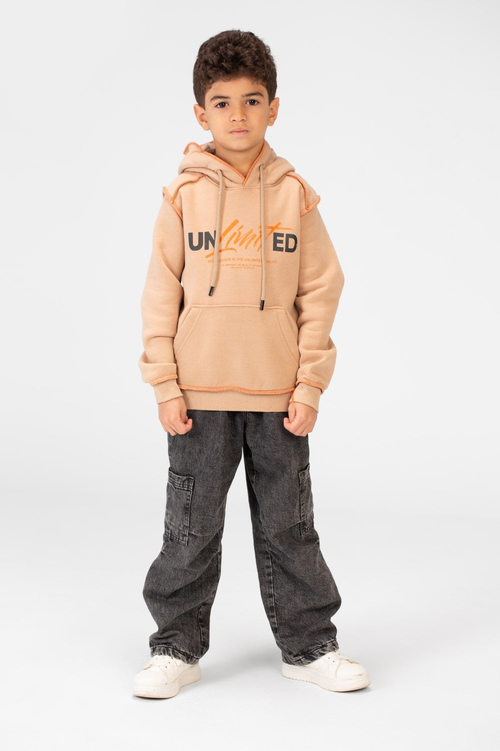 Boy's Milton Printed Hoodie Sweatshirt With A Modern Fit