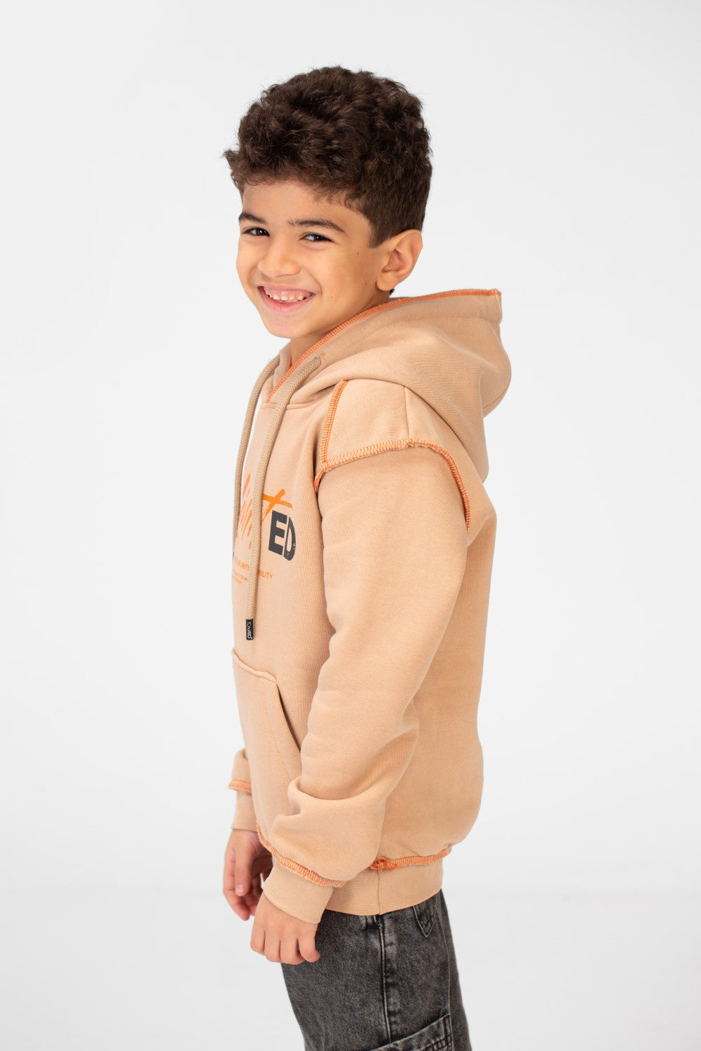 Boy's Milton Printed Hoodie Sweatshirt With A Modern Fit