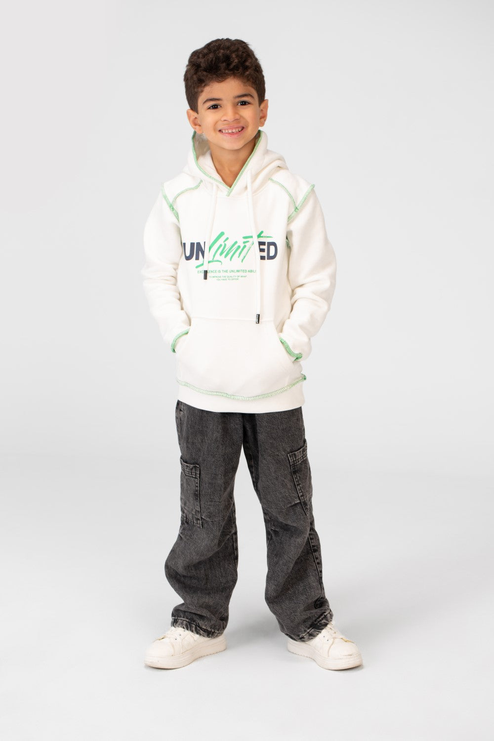Boy's Milton Printed Hoodie Sweatshirt With A Modern Fit