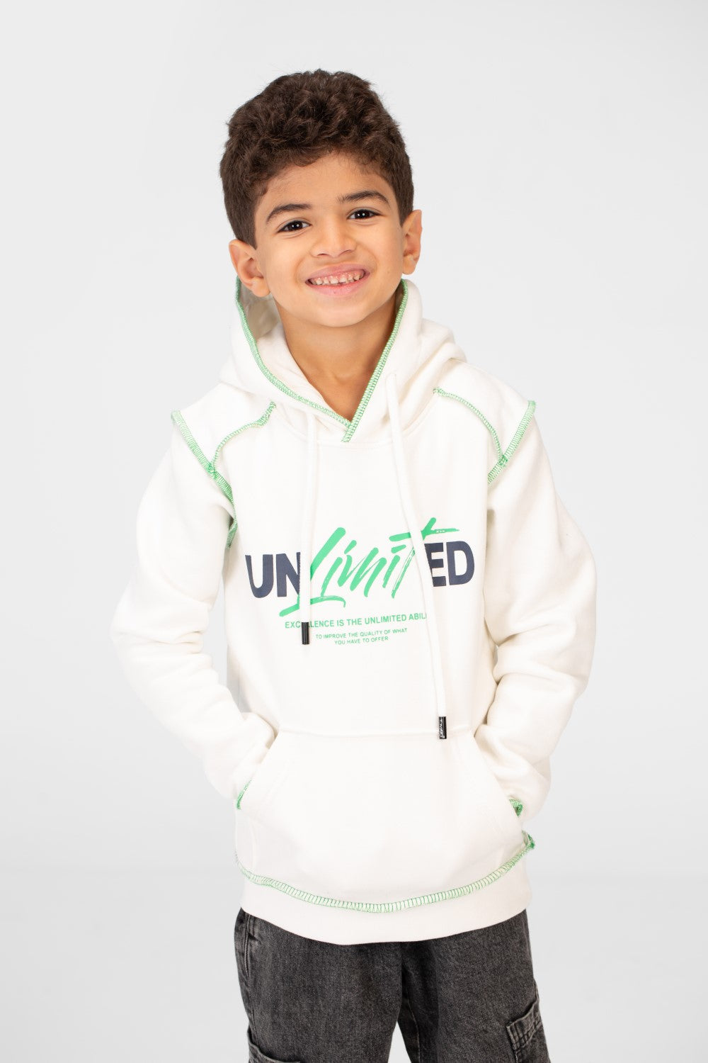 Boy's Milton Printed Hoodie Sweatshirt With A Modern Fit
