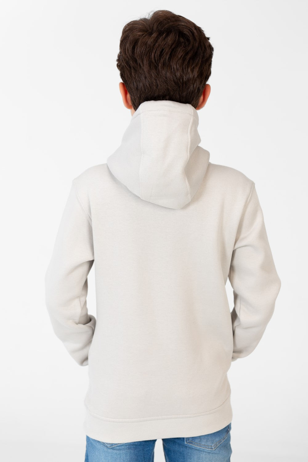 Boy's Basic Plain Hoodie Sweatshirt With Kangaroo Pocket