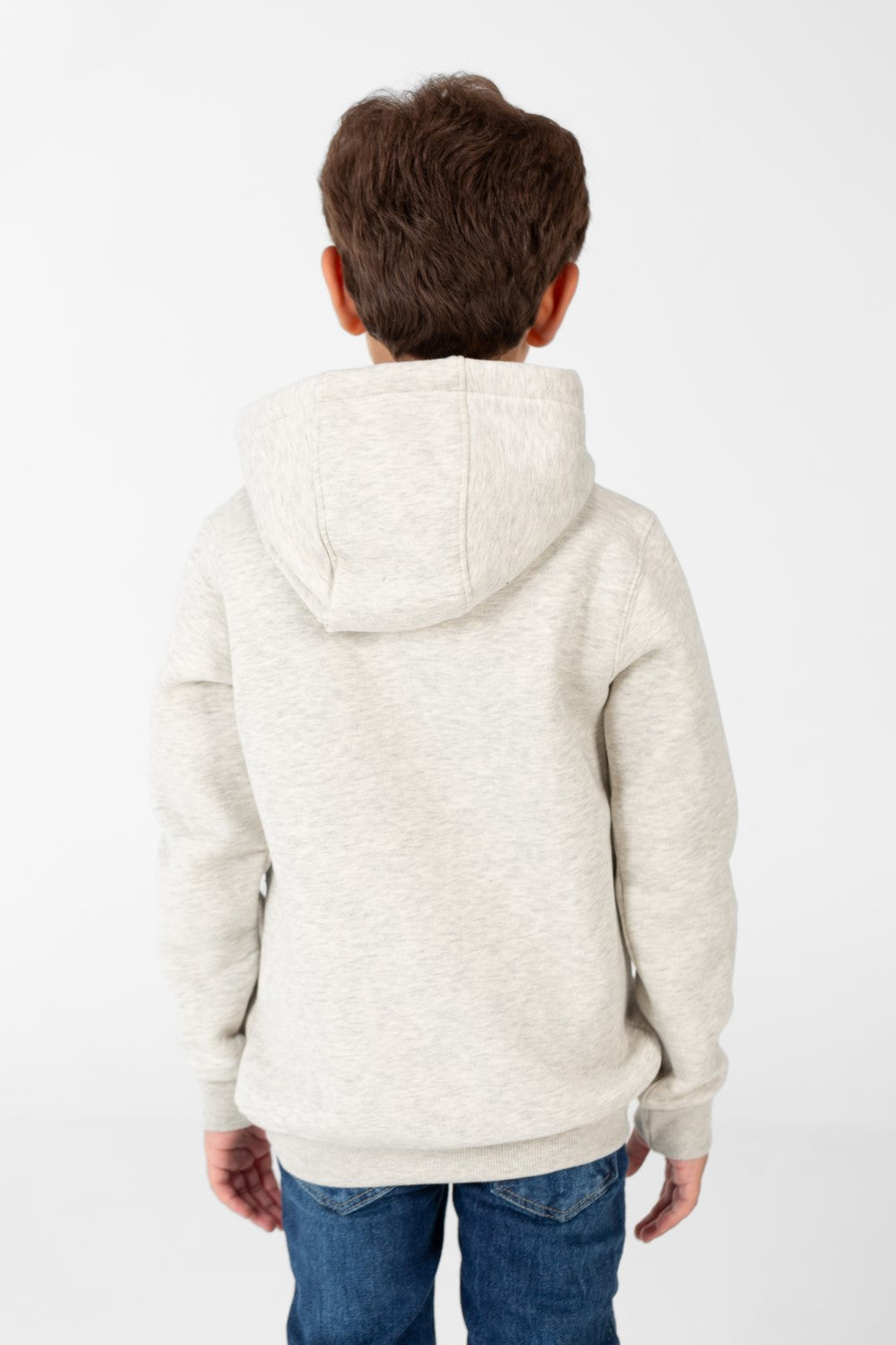 Boy's Basic Plain Hoodie Sweatshirt With Kangaroo Pocket