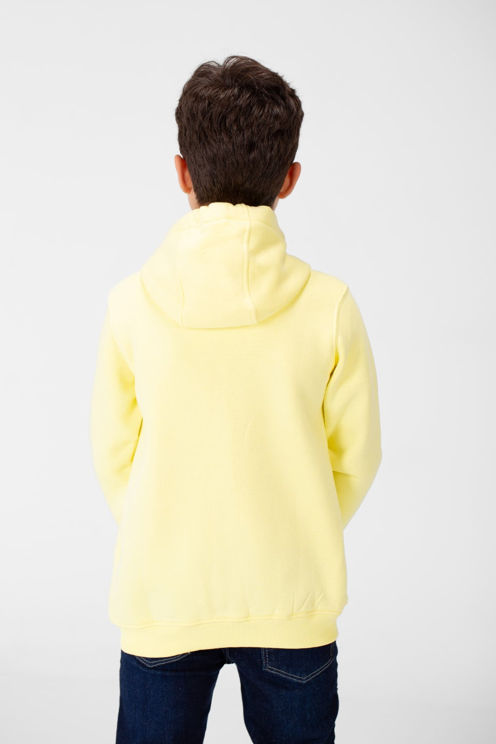 سويت شيرت بغطاء رأس أساسي بسحاب كامل وجيوب للأولاد