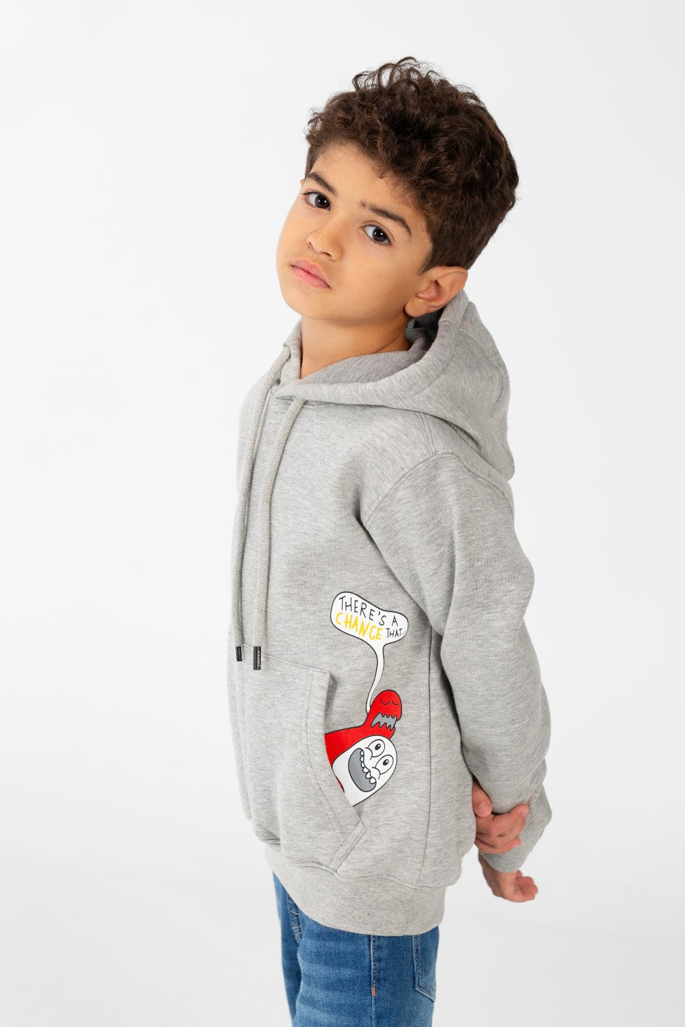 Boy's Hoodie Sweatshirt With Pocket Print And Long Sleeves