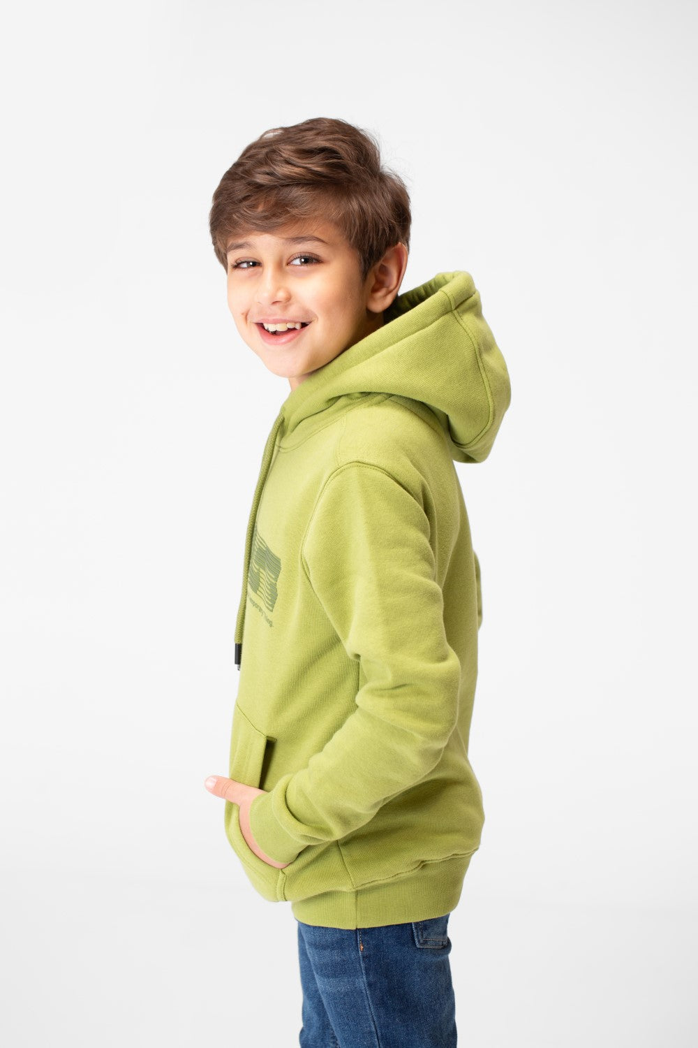 Boy's Milton Hood Sweatshirt With Front Print