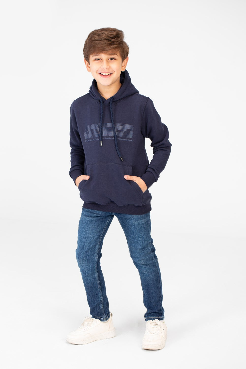 Boy's Milton Hood Sweatshirt With Front Print