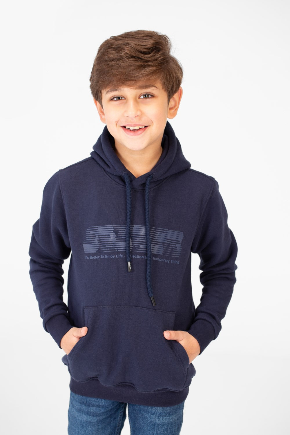 Boy's Milton Hood Sweatshirt With Front Print