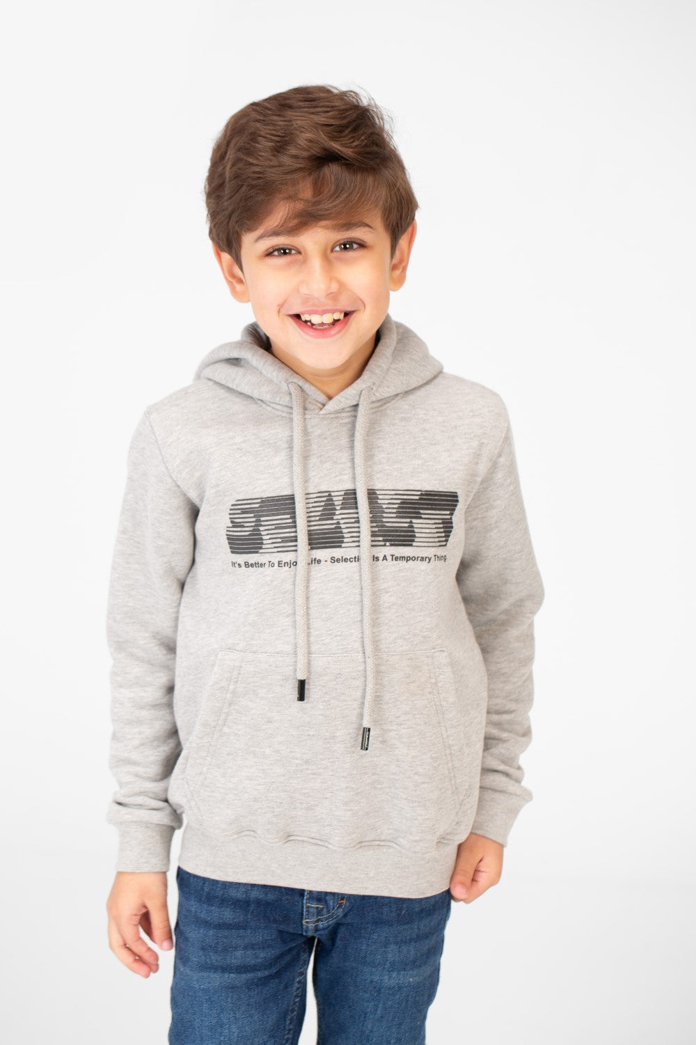 Boy's Milton Hood Sweatshirt With Front Print
