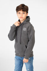Boy's Basic Tomato Sweatshirt With Kangaroo Pocket