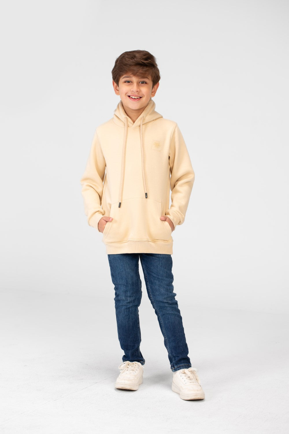 Boy's Basic Tomato Sweatshirt With Kangaroo Pocket