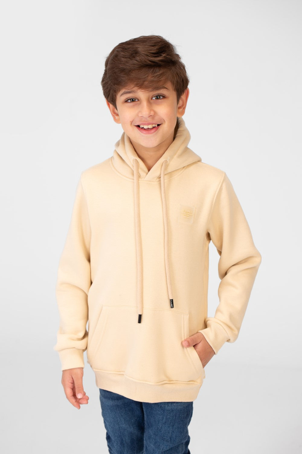 Boy's Basic Tomato Sweatshirt With Kangaroo Pocket