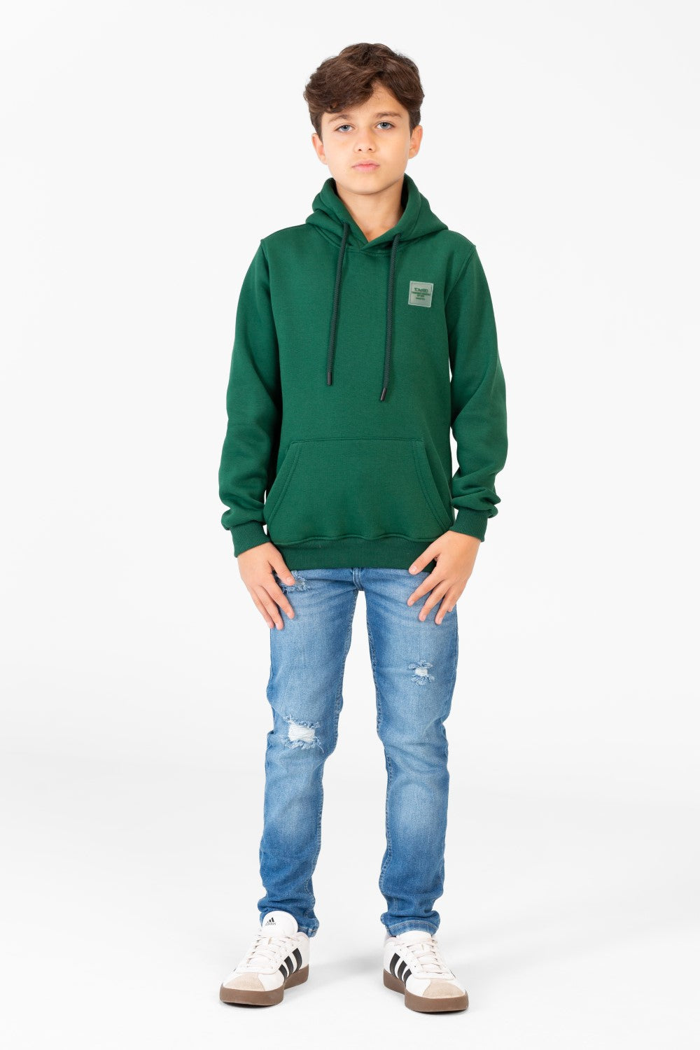 Boy's Basic Tomato Sweatshirt With Kangaroo Pocket