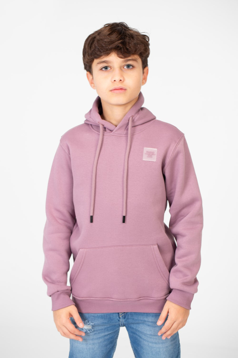 Boy's Basic Tomato Sweatshirt With Kangaroo Pocket