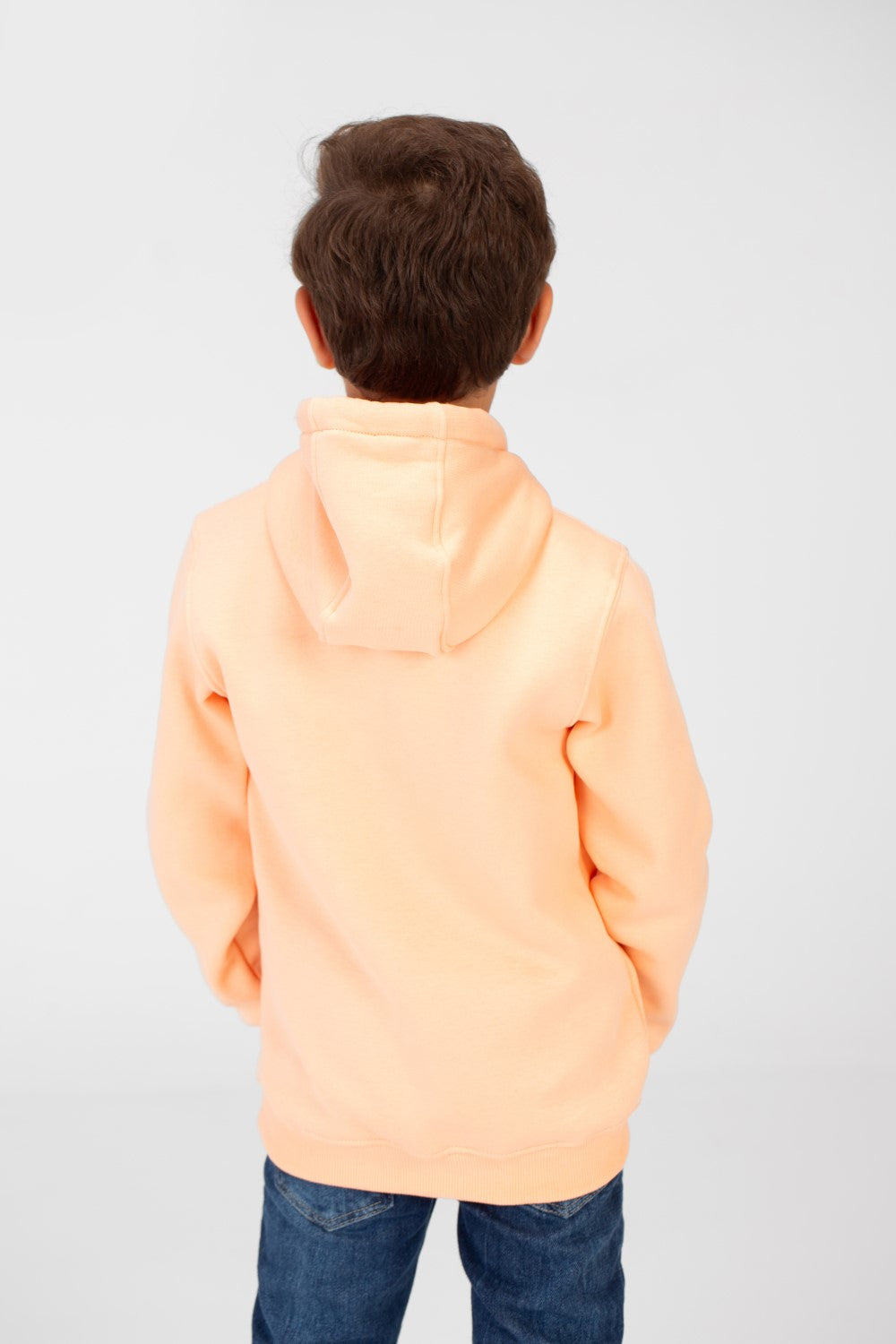 Boy's Basic Tomato Sweatshirt With Kangaroo Pocket
