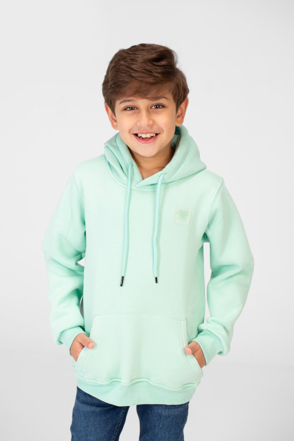 Boy's Basic Tomato Sweatshirt With Kangaroo Pocket
