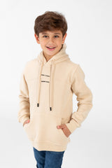 Boy's Hoodie Sweatshirt With Text Print On The Front And Pocket