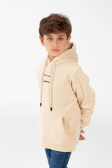 Boy's Hoodie Sweatshirt With Text Print On The Front And Pocket
