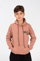 Boy's Hoodie Sweatshirt With Kangaroo Pocket And Print