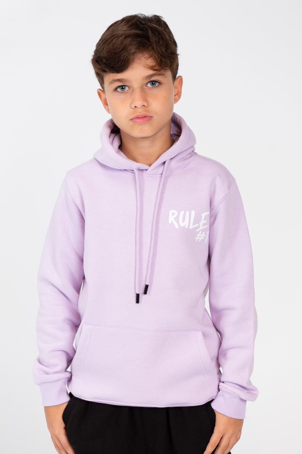 Boy's Hoodie Sweatshirt With Kangaroo Pocket And Print