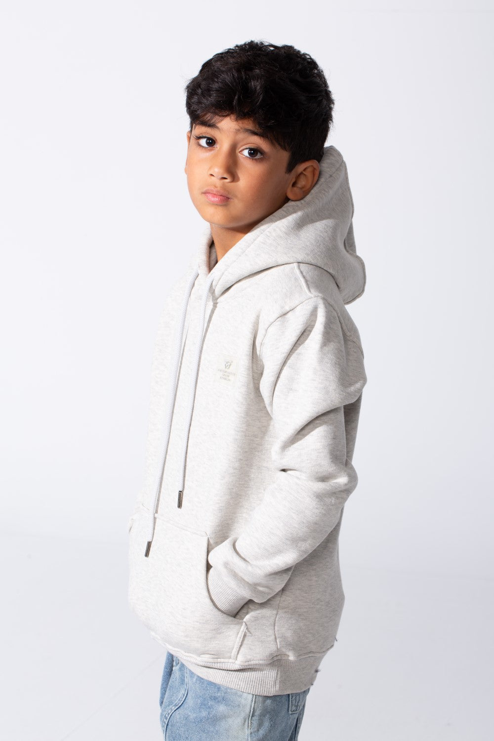 Boy's Tomato Slim Fit Milton Long Sleeves Hoodie Sweatshirt With Front Kangaroo Pocket