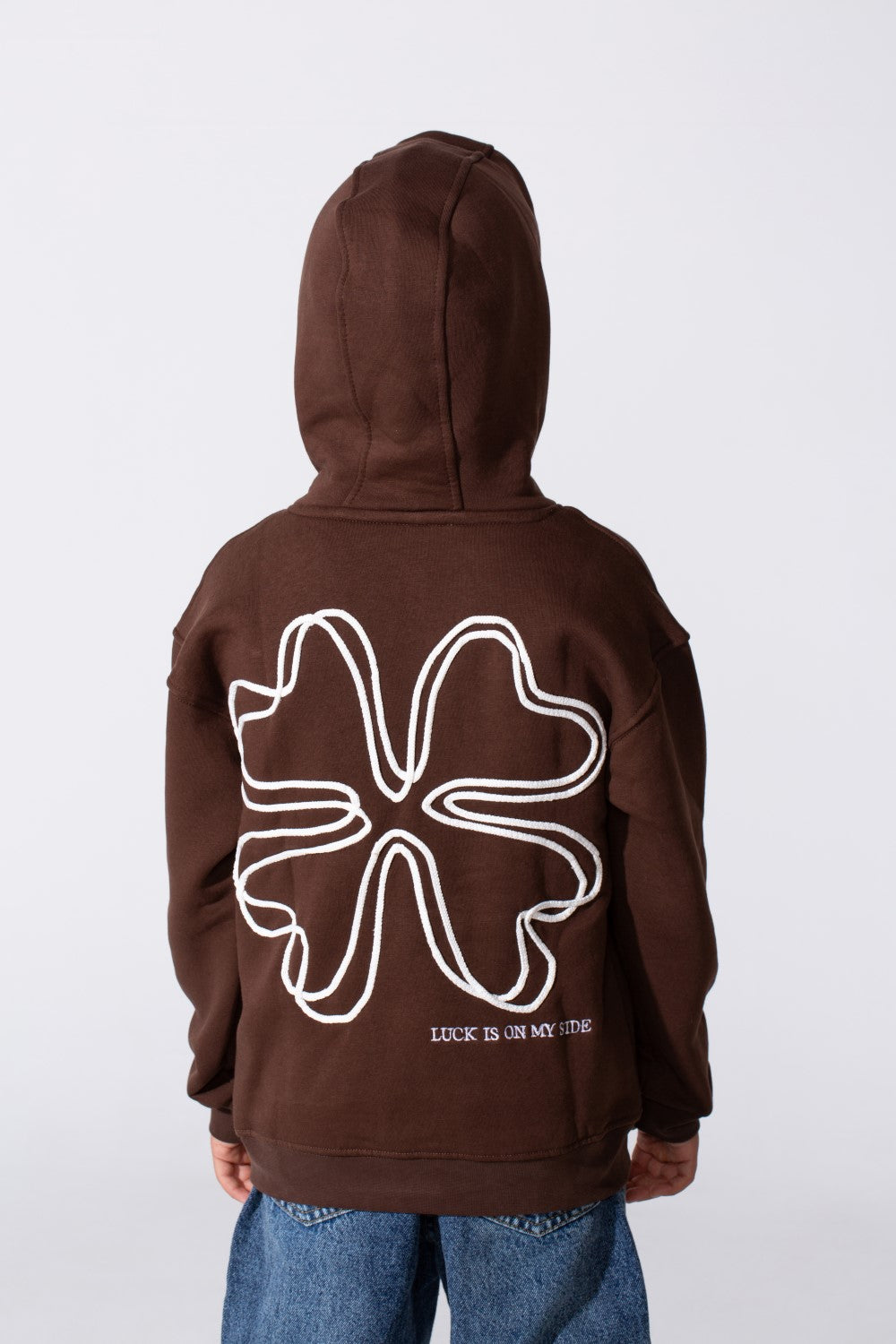 Boy's Oversized Printed Long Sleeved Melton Hoodie Sweatshirt