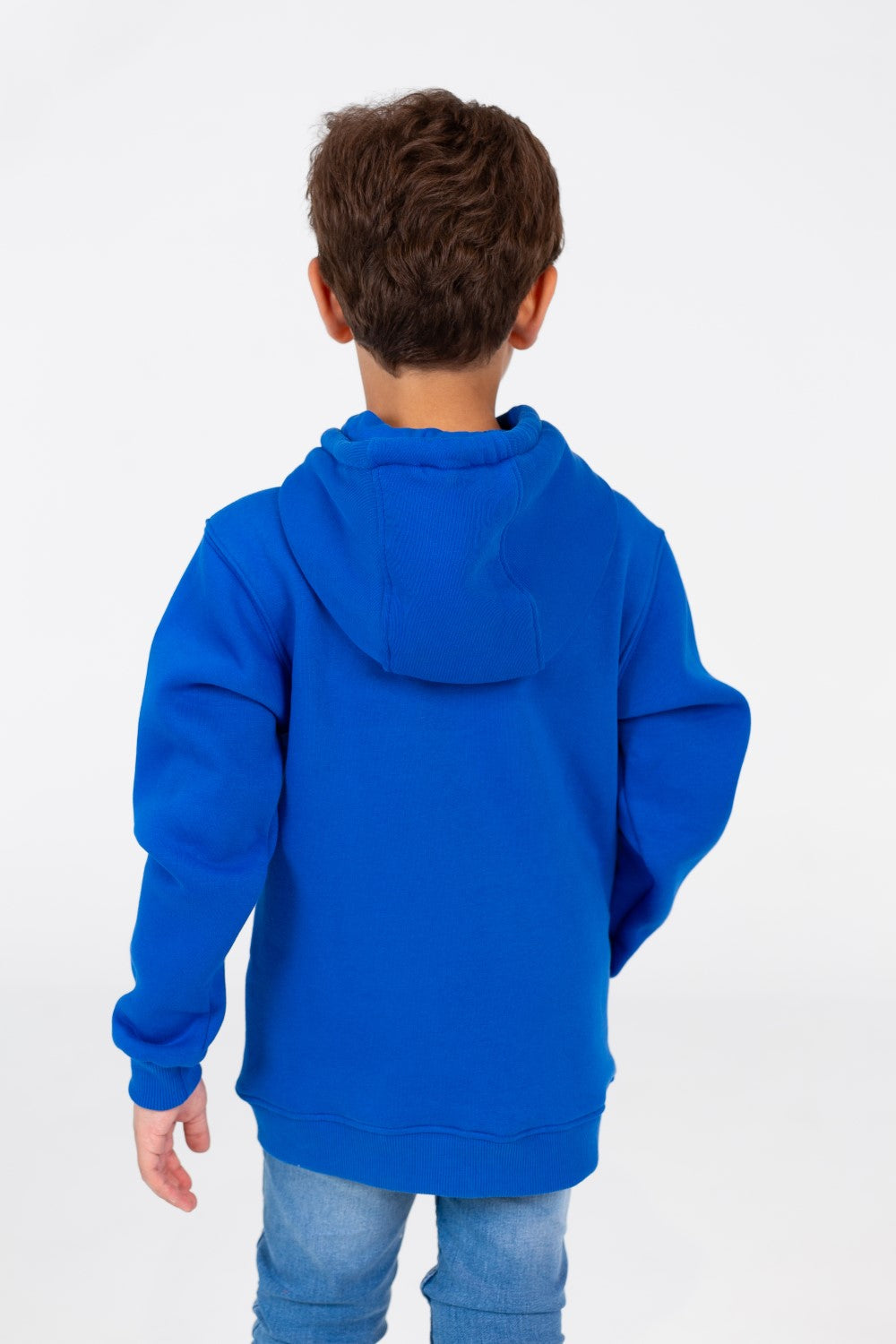 Boy's Basic Hoodie Cut Sweatshirt With Front Print