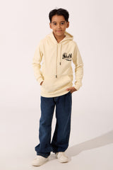 Boy's Tomato Slim Fit Sweatshirt With Front Pocket And Hood