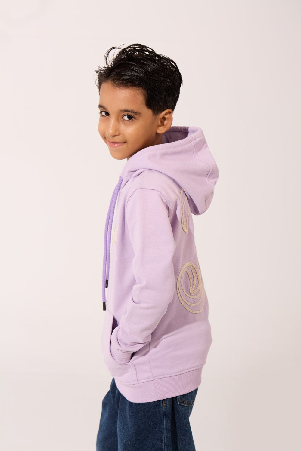 Boy's Tomato Slim Fit Sweatshirt With Front Pocket And Hood