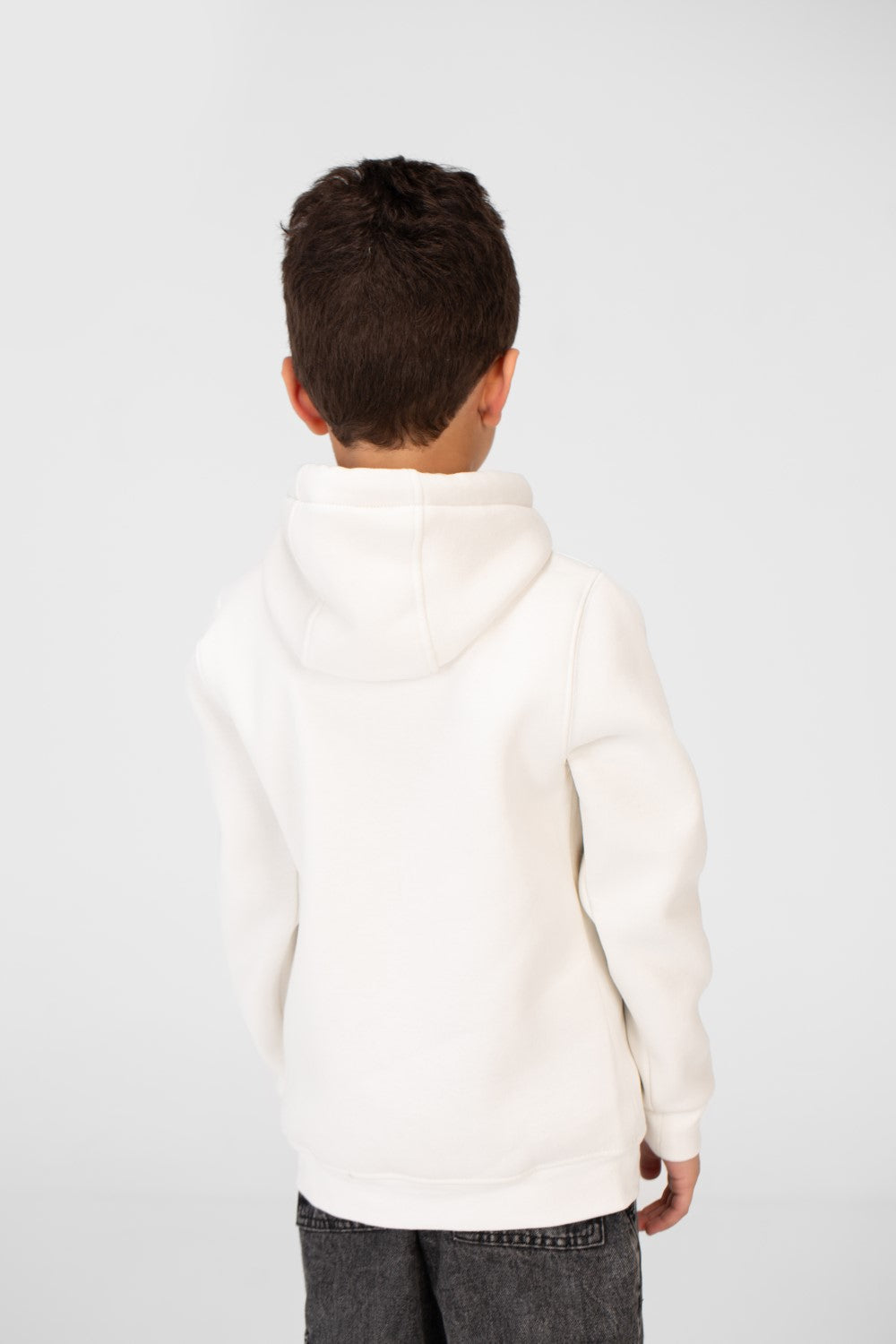 Boy's Basic Hoodie With Long Sleeves And Kangaroo Pocket